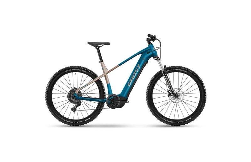El MTB Ghost E-Teru Universal Atlantic Blue/Coffee Ice Rose Glossy