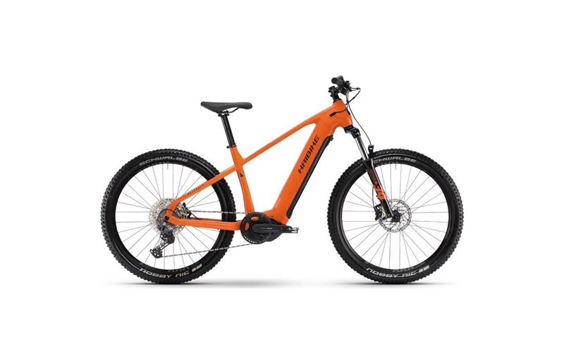 Terreng elsykkel Haibike Alltrack 6 Papaya/Titan Glossy