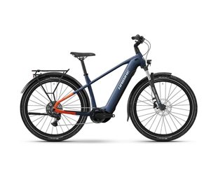 Elcykel hybrid Haibike Trekking 4 High Blue/Orange/Silver Glossy