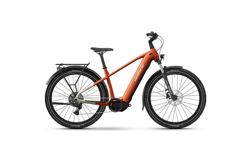Elcykel hybrid Haibike Trekking 4 High Orange/Silver Glossy
