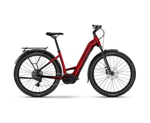 Elcykel hybrid Haibike Trekking 7 Low Dynamite Red/Blue Glossy