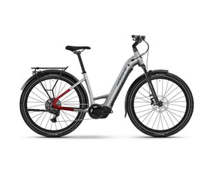 Elcykel hybrid Haibike Trekking 7 Low Soft Grey/Red/Blue Glossy