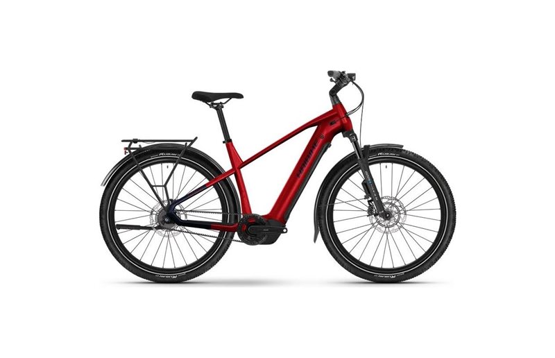 Elcykel hybrid Haibike Trekking 9 High Abs Dynamite Red/Blue Glossy