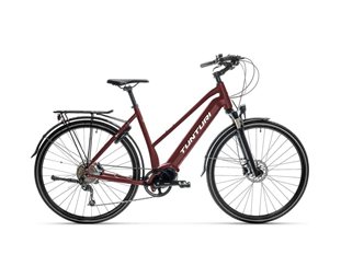 Elcykel hybrid Tunturi eLux Mid Maroon/White