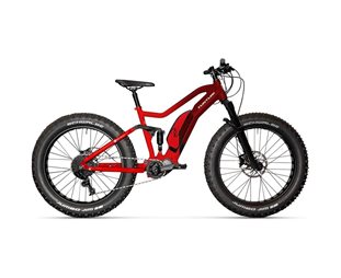 Fatbike sähköpyörä Tunturi eMax Full Burgundy Red