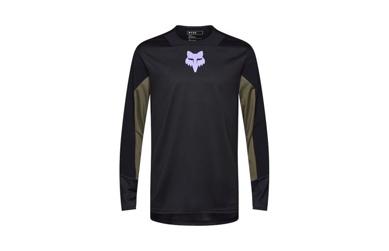 Pyöräilypaita Fox Jersey Defend LS Park Black