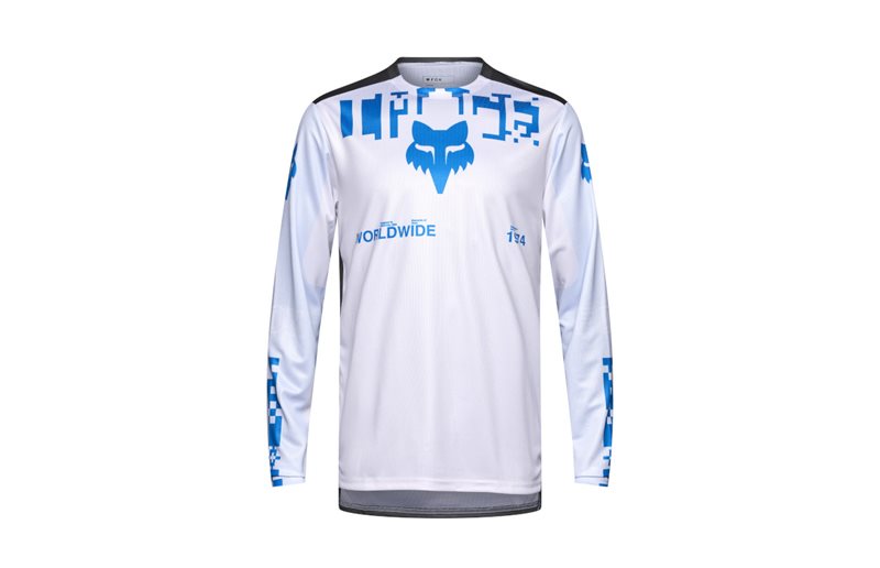 Pyöräilypaita Fox Jersey Ranger LS Digi Image White