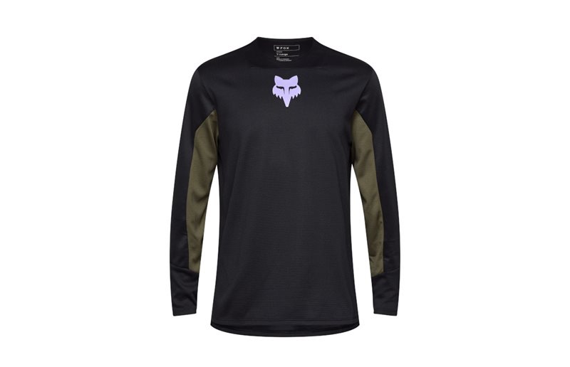 Cykeltröja Fox Jersey Yth Defend LS Park Black