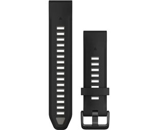 Klockarmband Garmin QuickFit 20 Silikon Black/Pebble Gray