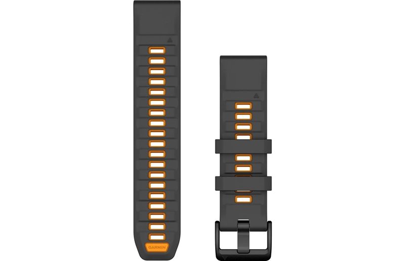 Klockarmband Garmin QuickFit 22 Silikon Graphite/Spark Orange