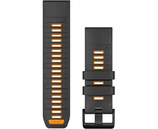 Ranneke Garmin QuickFit 26 Silikon Graphite/Spark Orange