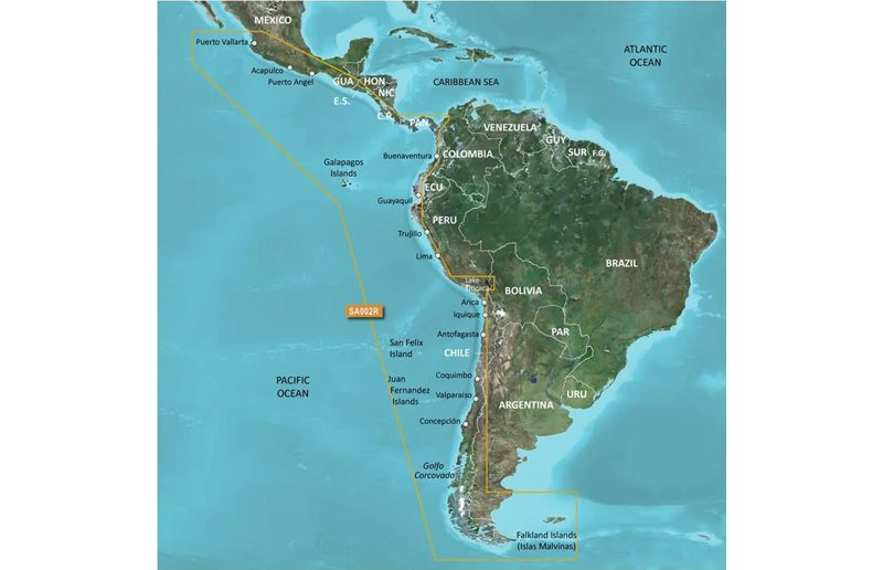 Garmin microSDT/SDT kortti: HXSA002R - South America West Coast