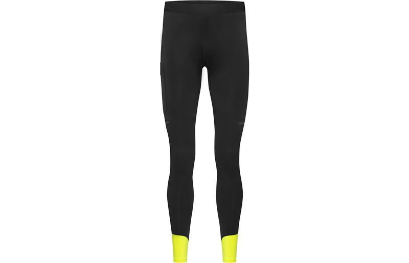 Löparbyxor GOREWEAR Concurve Thermo Tights Mens Black/Neon Yellow
