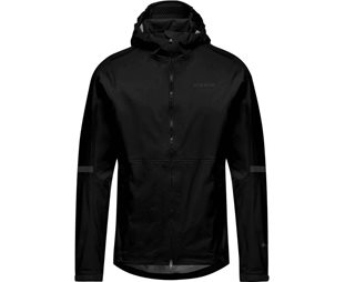 Pyörätakki GOREWEAR Lupra GORE-TEX 2.0 Hupparitakki Miehille Musta
