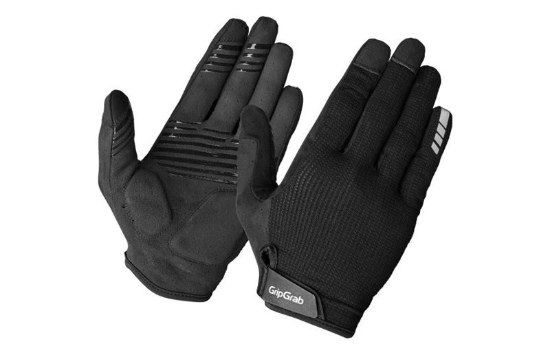 Sykkelhansker GripGrab EXPLR Padded Full Finger Summer Black