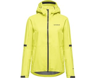 Pyörätakki GOREWEAR Lupra GORE-TEX 2.0 Hupparitakki Naisille Lime Yellow