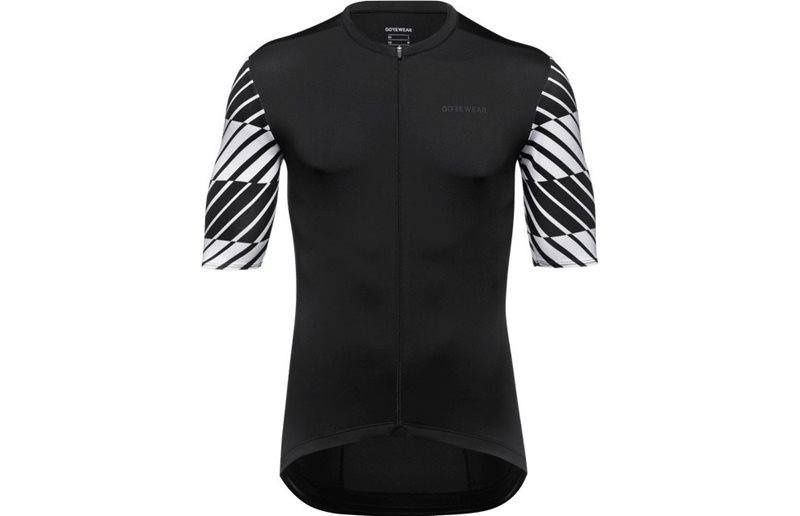 Pyöräilypaita GOREWEAR Swiftride Optical Jersey Miehille Musta/Valkoinen