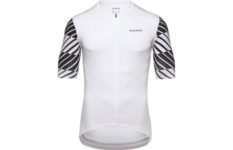 Pyöräilypaita GOREWEAR Swiftride Optical Jersey Miehille Valkoinen/Musta