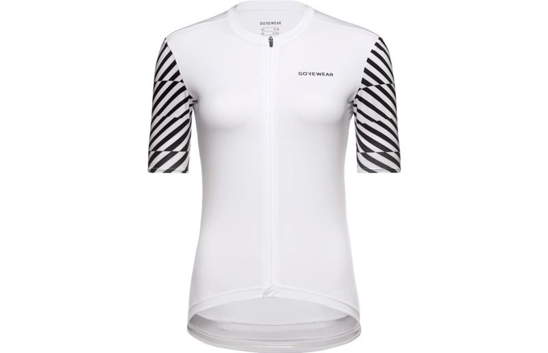 Pyöräilypaita GOREWEAR Swiftride Optical Jersey Naisille Valkoinen/Musta