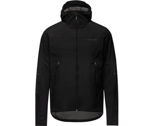 Pyöräilytakki GOREWEAR Fernflow Hooded Windbreaker Miehille Musta