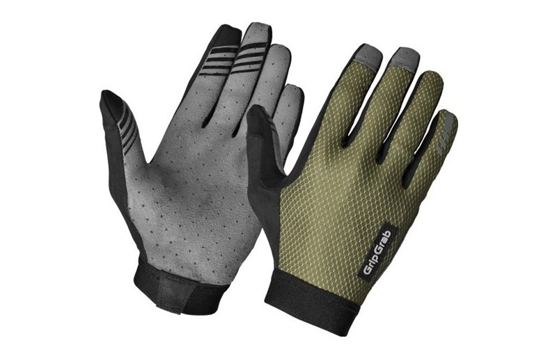 GripGrab Vertical 2 InsideGrip™ Pitkäsormiset kesäpyöräilyhanskat Olive Green