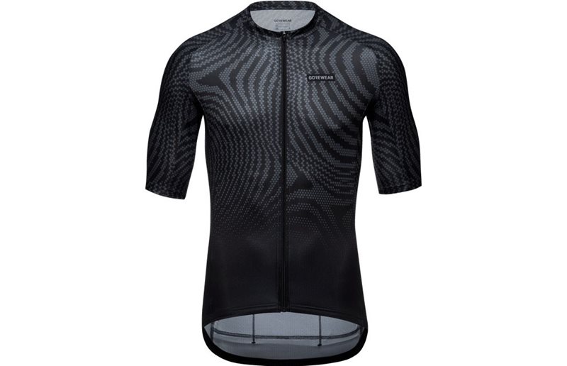 Pyöräilypaita GOREWEAR Spirit Moire Jersey Miehille Musta/Lab Graphite