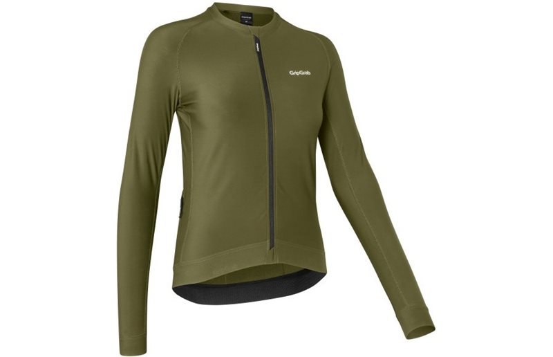 GripGrab PACR långärmad cykeltröja dam Olive Green