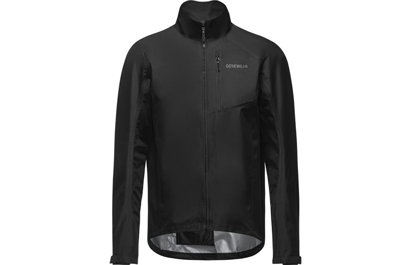 Pyöräilytakki GOREWEAR Glidewheel GORE-TEX Takki Miehille Musta