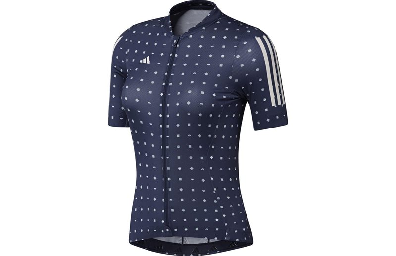 Pyöräilypaita Adidas Tempo 3-Stripes Mosaic W Sininen