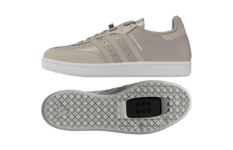 Pyöräilykengät Adidas Velosamba Nahka Beige