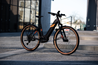 Naisten sähköpyörä Rock Machine Crossride E700 B Touring CX Matte Black/Orange