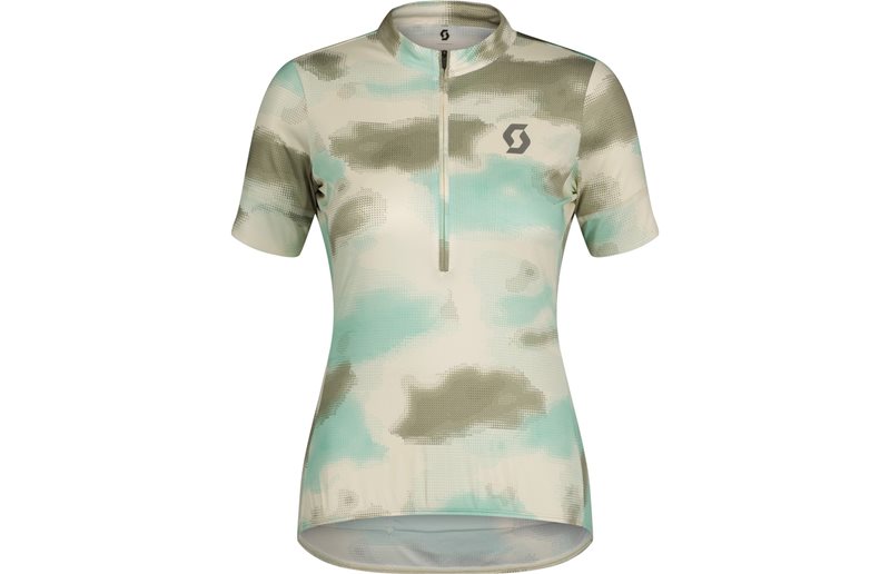 Cykeltröja Dam Scott Endurance 10 SS Cotton White/Miami Green