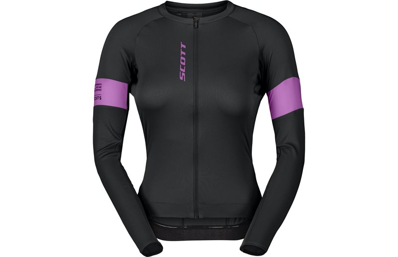 Cykeltröja Dam Scott Endurance Pro LS Black/Liquid Purple