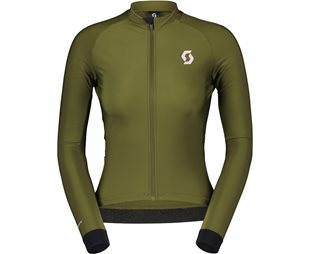 Cykeltröja Dam Scott RC Pro Warm LS Fir Green/Cloud Pink