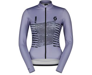 Cykeltröja Dam Scott RC Team Warm Graphics LS Heather Purple