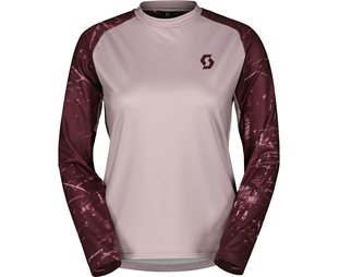Cykeltröja Dam Scott Trail Storm LS Cloud Pink/Wild Red