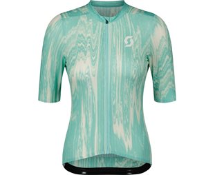 Cykeltröja Dam Scott Ultd. SL SS Miami Green/Cotton White
