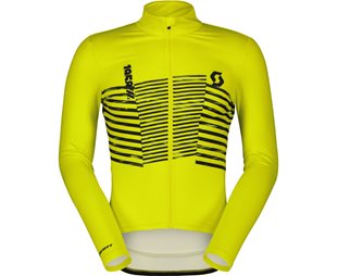 Cykeltröja Herr Scott RC Team Warm Graphics LS Sulphur Yellow