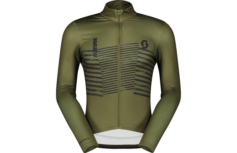 Cykeltröja Herr Scott RC Team Warm Graphics LS Fir Green