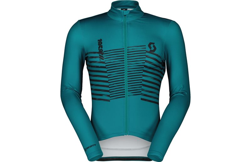 Cykeltröja Herr Scott RC Team Warm Graphics LS Winter Green
