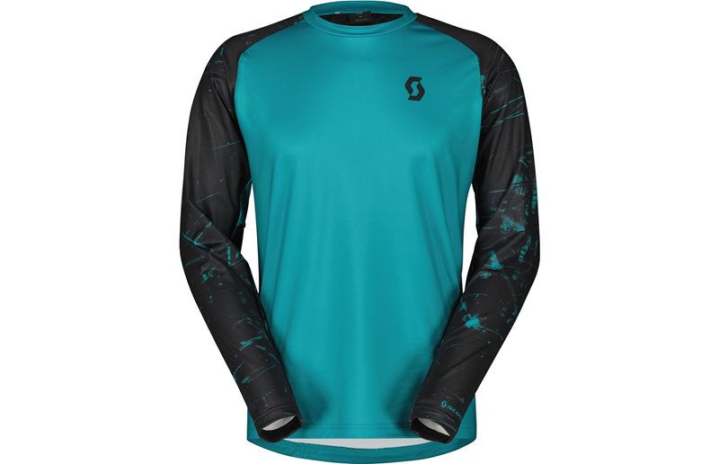 Cykeltröja Herr Scott Trail Storm LS Winter Green/Black
