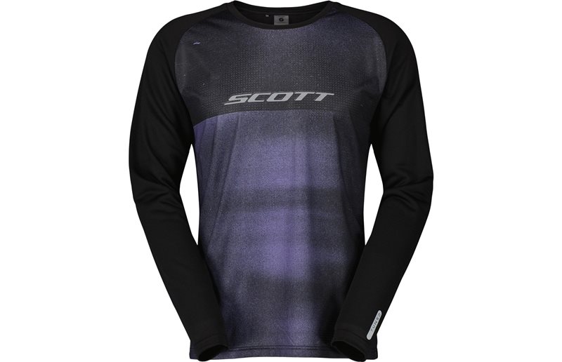 Cykeltröja Herr Scott Trail Tuned LS Black/Swish Purple