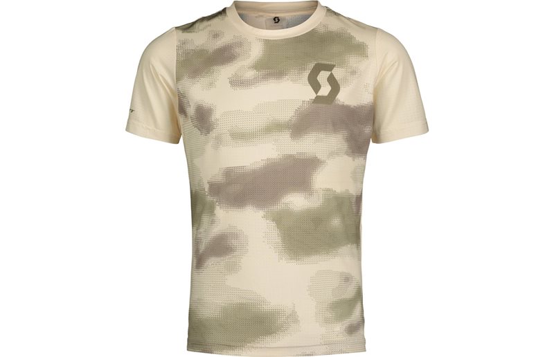Cykeltröja Jr Scott Trail Vertic 10 SS Cotton White/Hay Green