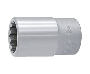 Hylsyavain Unior 1/2" Drive Socket 30mm Silver