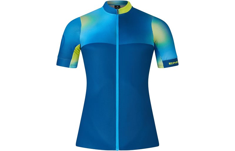 Pyöräilypaita Endura Bitmap Block Fs260 Print S/S Jersey Barra Blue