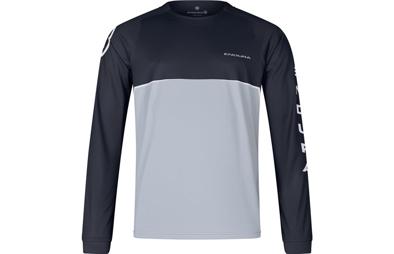 Pyöräilypaita Endura Core Printed L/S Tee Black