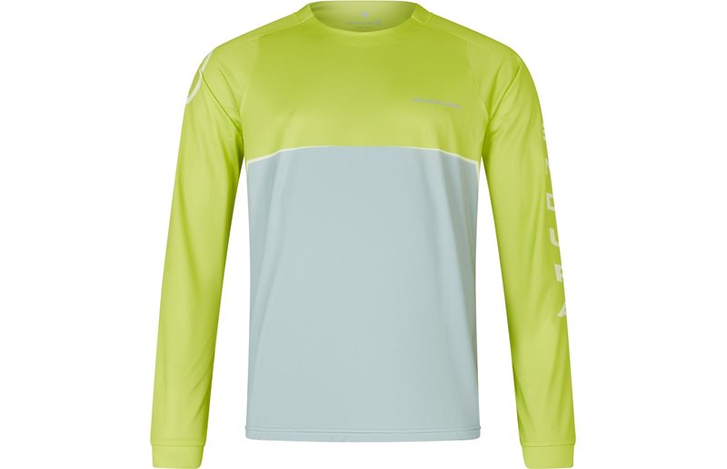 Cykeltröja Endura Core Printed L/S Tee Lime Green