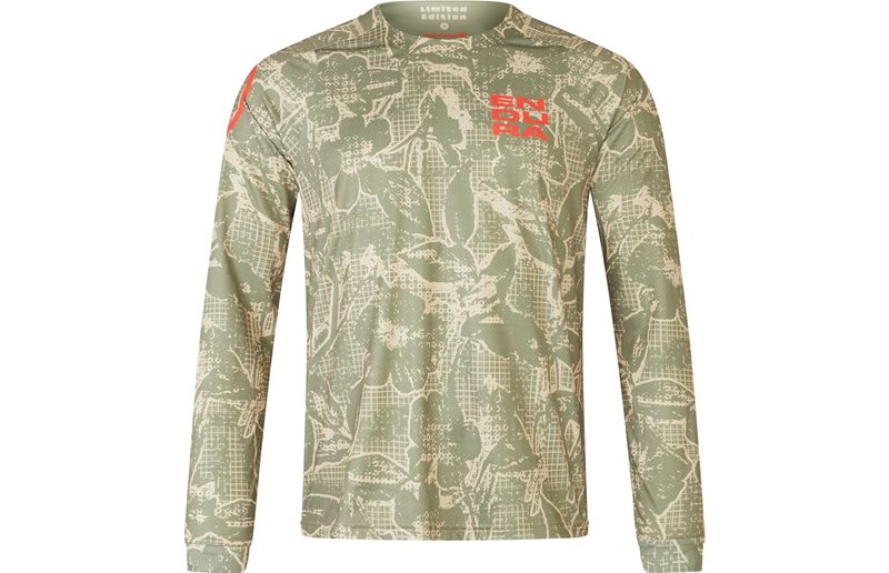Pyöräilypaita Endura Grid Floral Ltd Printed L/S Tee Tweed Green