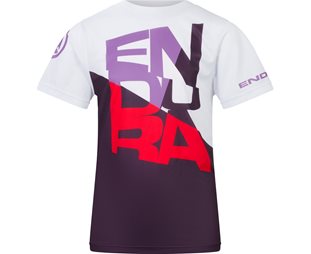 Cykeltröja Endura Kids Singletrack Core Tee Aubergine