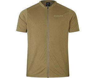 Pyöräilypaita Endura Loop S/S Zipped Jersey Tweed Green